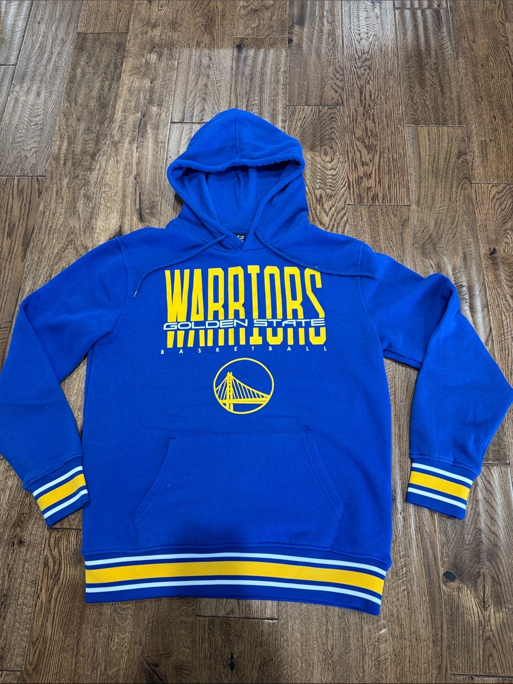 Golden State Warriors Blue & Yellow Hoodie Sz S